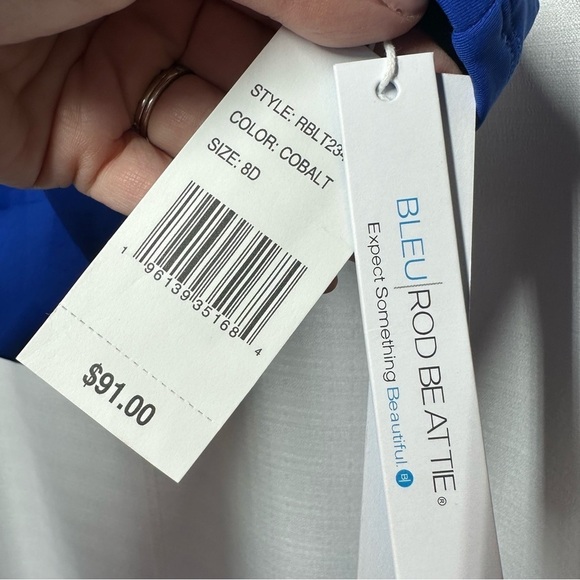 NEW BLEU Rod Beattie Tankini Top Womens 8D Let's Get Twisted Swim Cobalt Blue - Picture 6 of 12